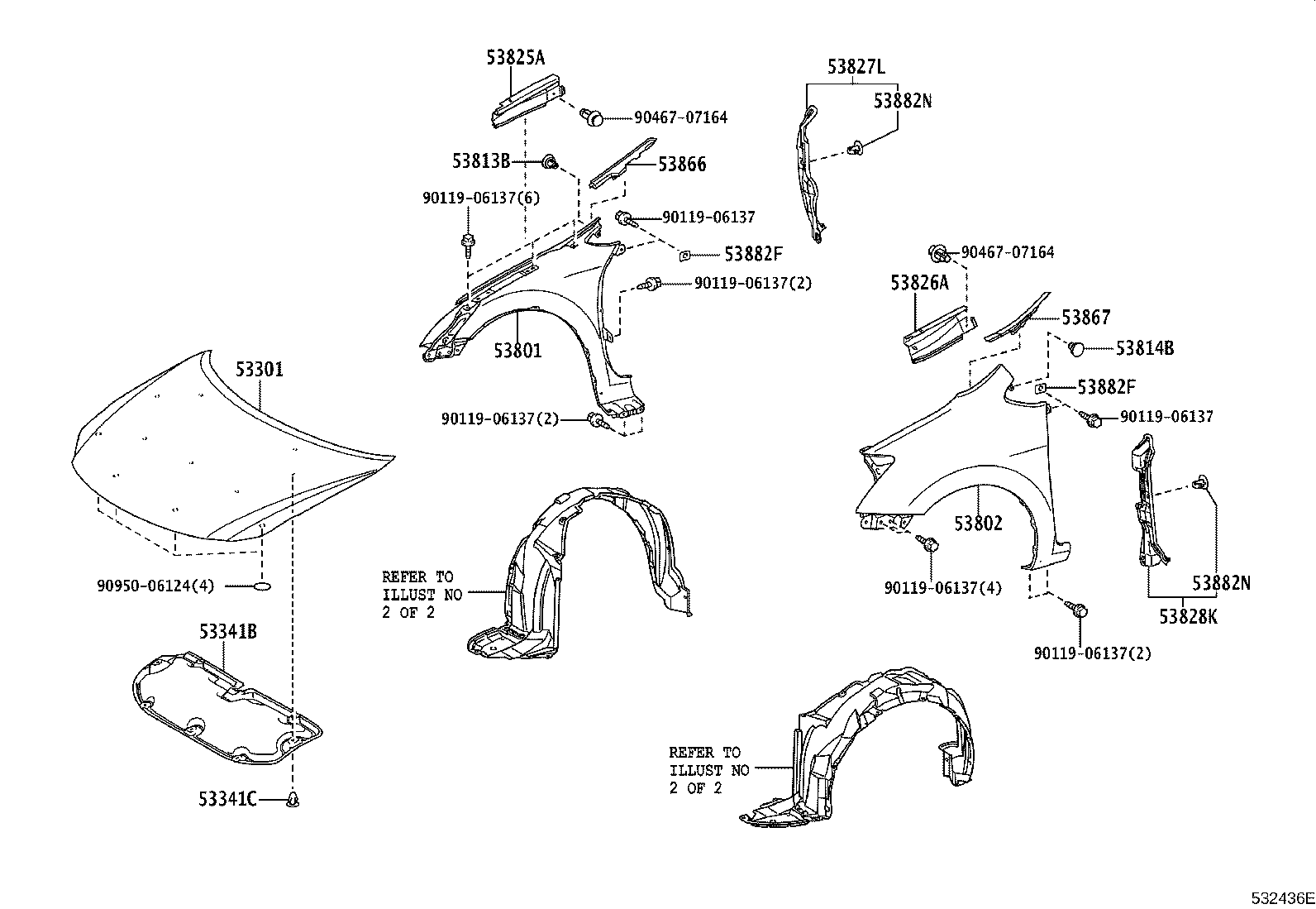 53801-12A20 FENDER SUB-ASSY, FRONT RH product image