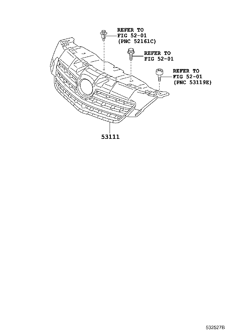 53100-02390 GRILLE, RADIATOR product image