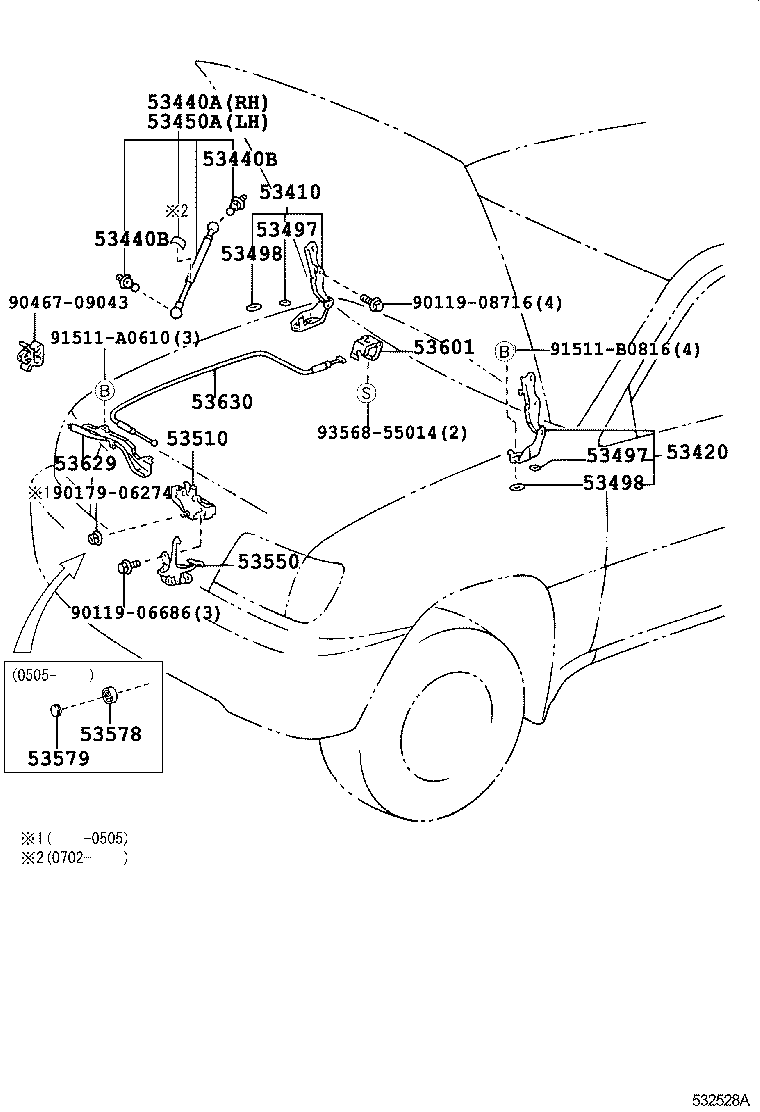 53629-60030 COVER, HOOD LOCK CONTROL CABLE product image