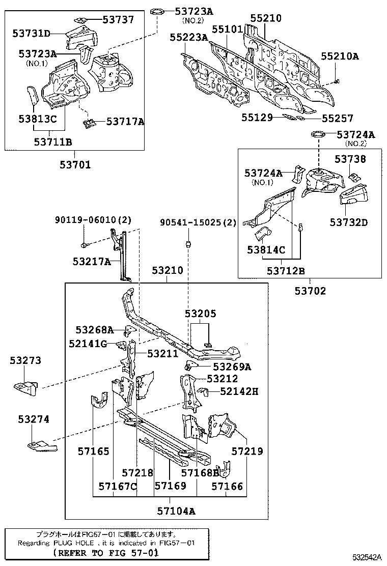 52142-02130 STAY, FRONT BUMPER, LH product image