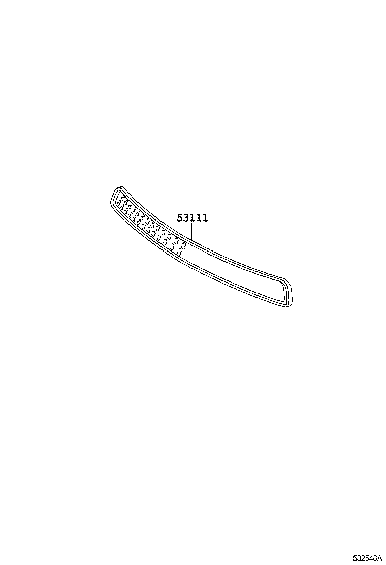 Toyota 53111-52660 GRILLE, RADIATOR