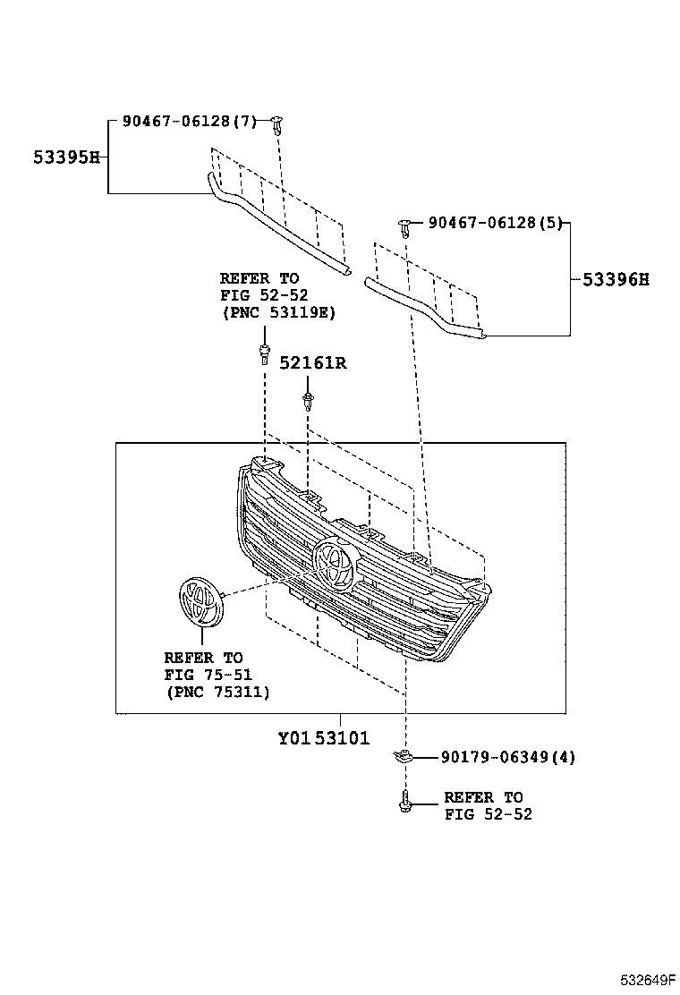 53101-42200 GRILLE SUB-ASSY, RADIATOR product image