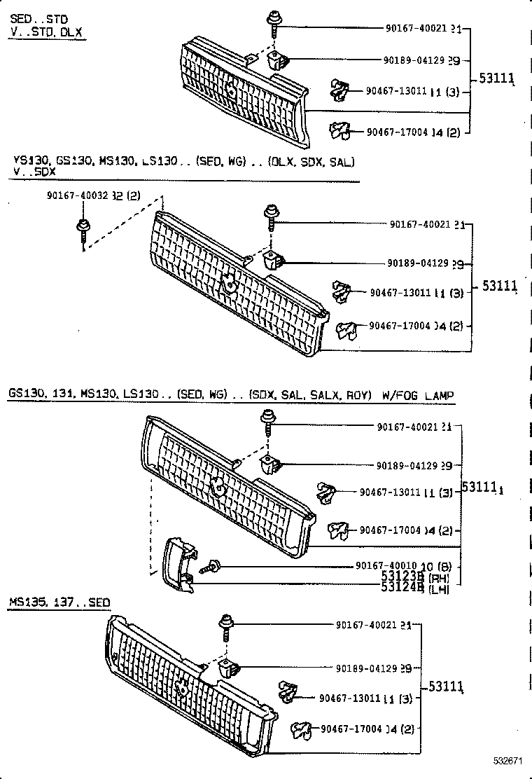 53132-30230 DOOR, HEADLAMP, UPPER LH product image