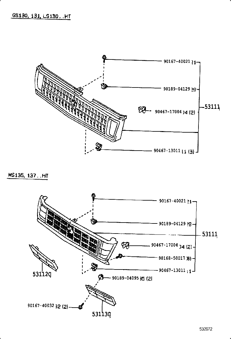 53132-30230 DOOR, HEADLAMP, UPPER LH product image