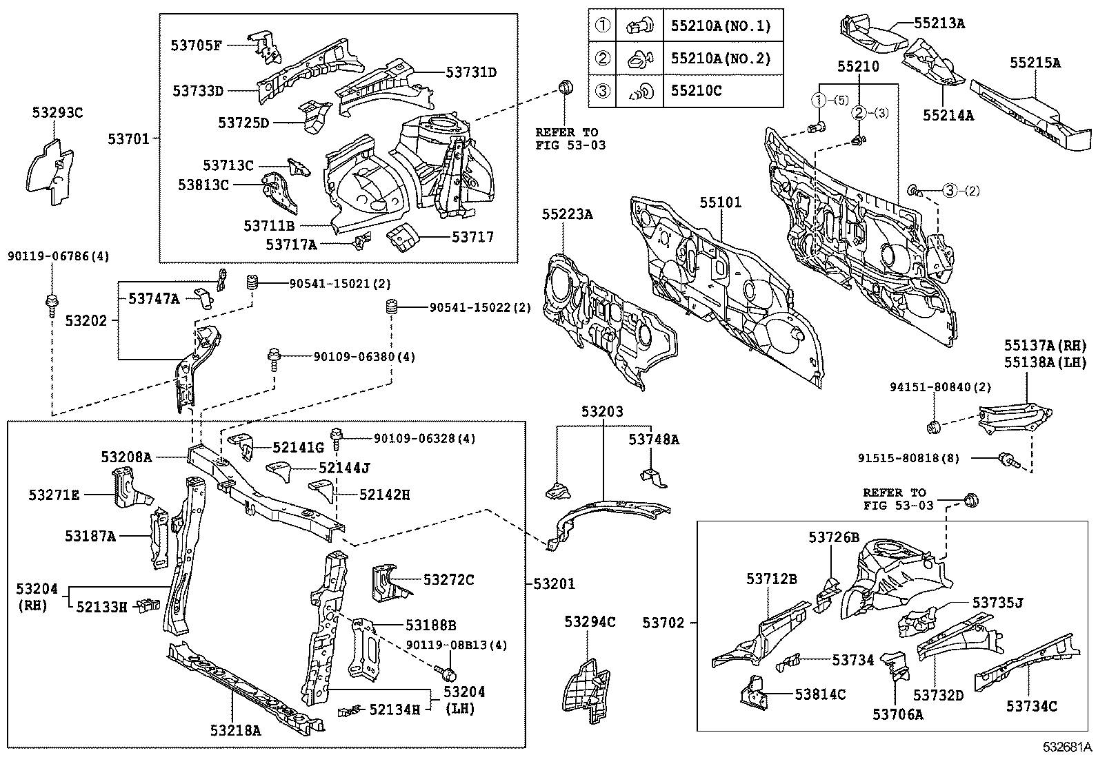 53701-12A30 APRON SUB-ASSY, FRONT FENDER, RH product image