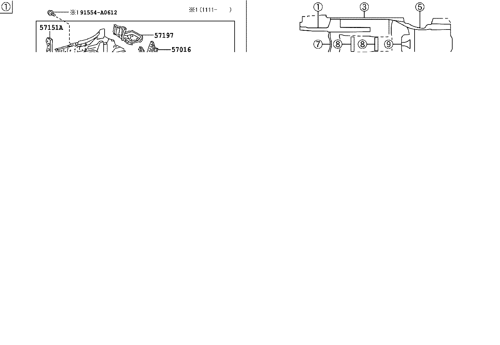 Toyota 57107-30080 REINFORCE SUB-ASSY, FRONT BUMPER MOUNTING, RH