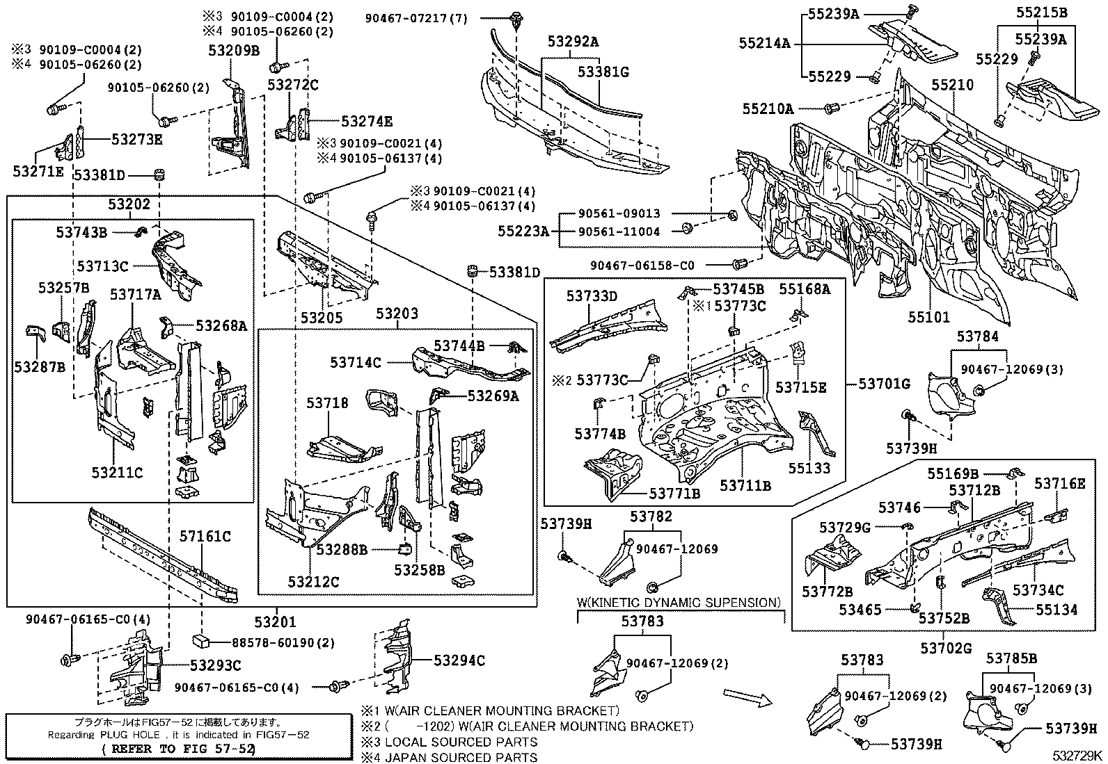 53701-60C00 APRON SUB-ASSY, FRONT FENDER, RH product image