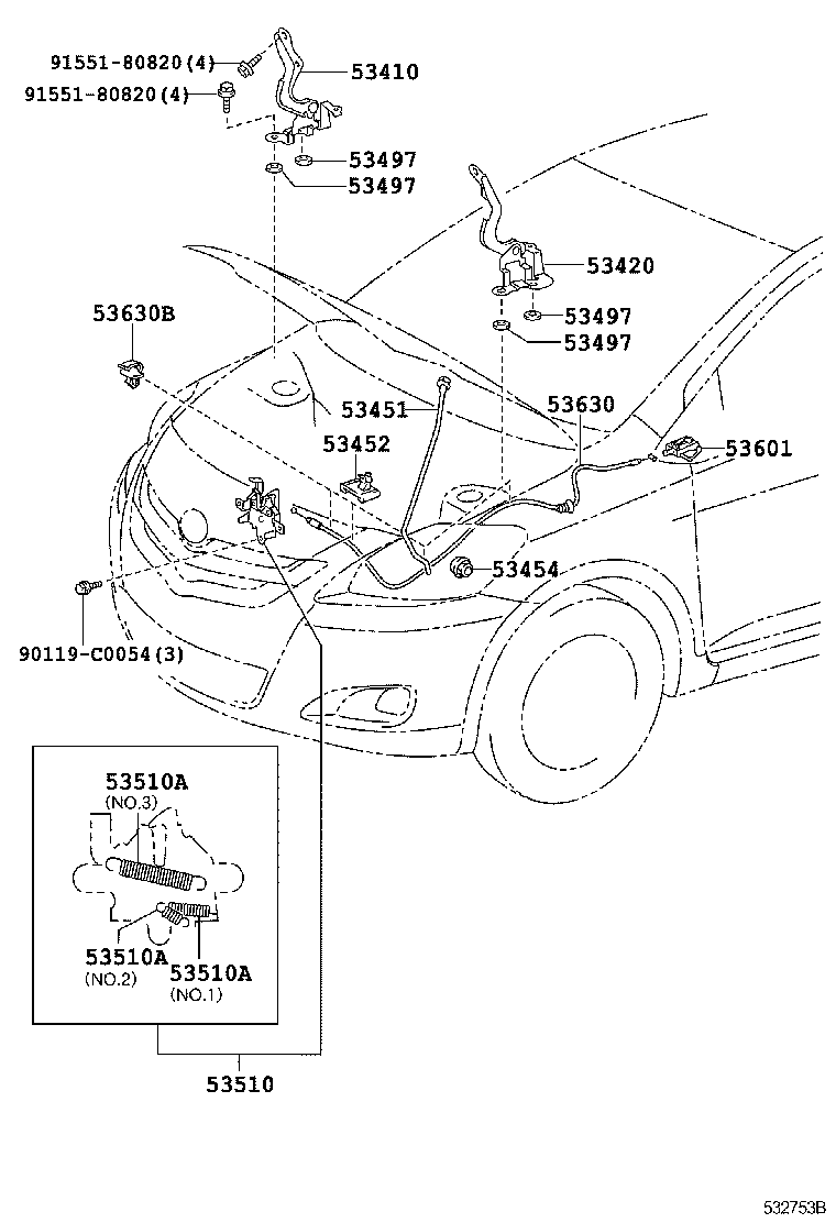 53510-0D210 LOCK ASSY, HOOD product image