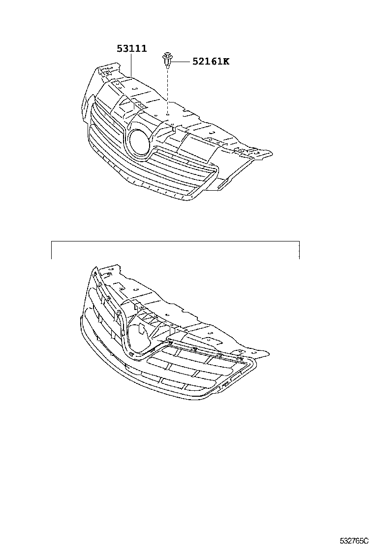 53111-02570 GRILLE, RADIATOR product image