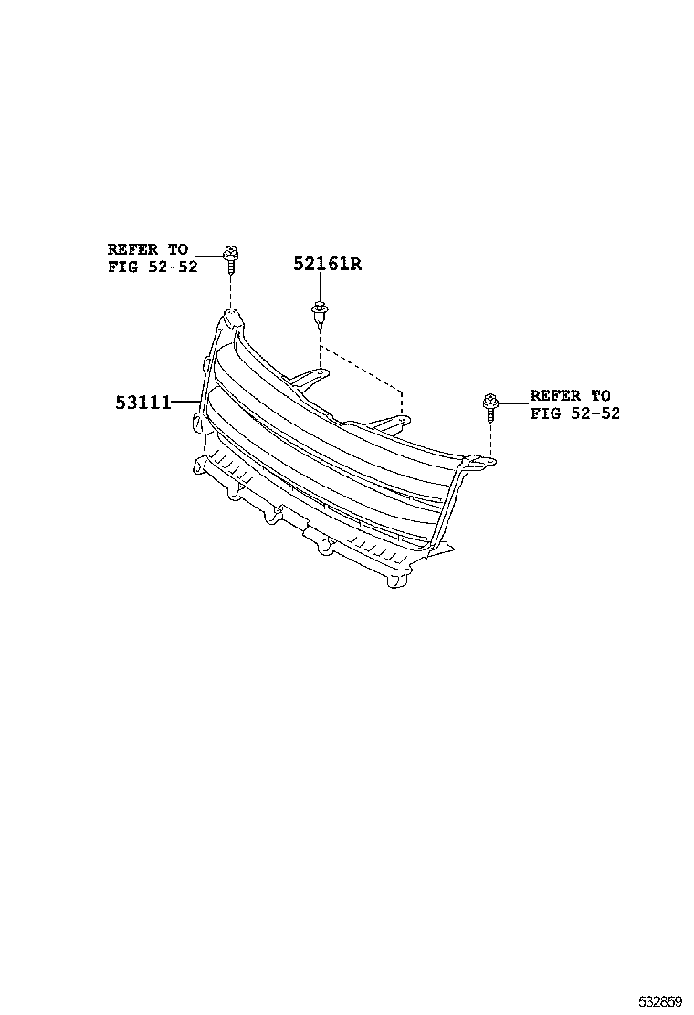 53101-28530 GRILLE, RADIATOR product image