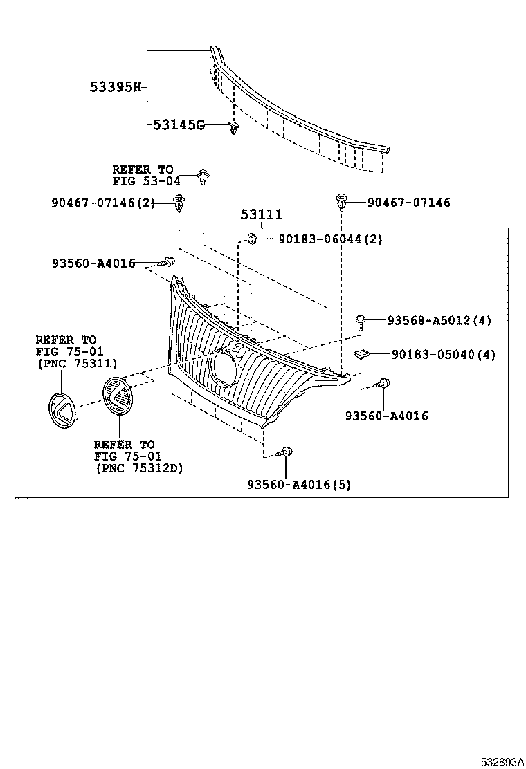 Toyota 53154-0E010 GUIDE, RADIATOR GRILLE SIDE AIR, LH