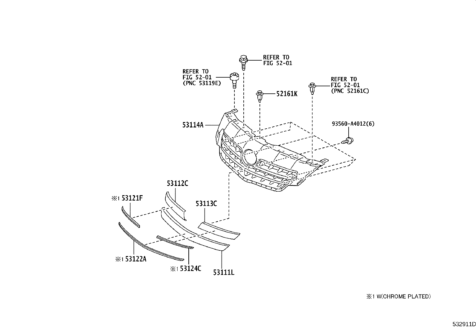 53395-13010 SEAL, HOOD TO RADIATOR GRILLE product image