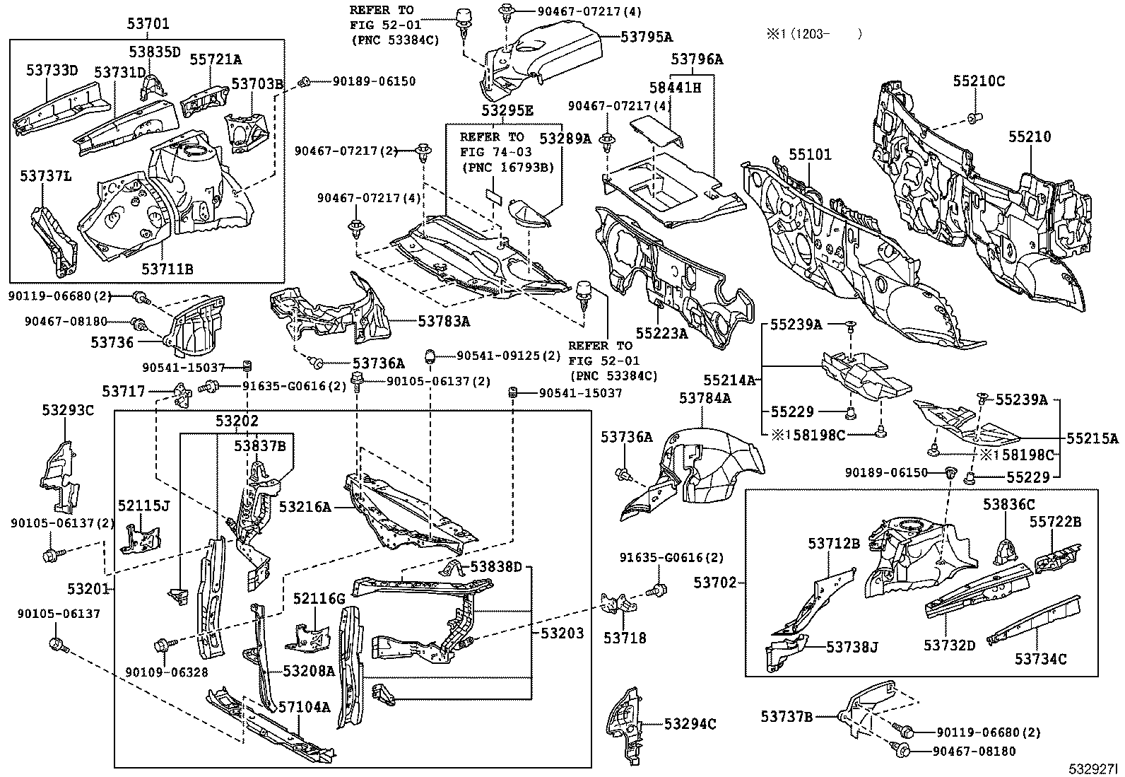 53701-48080 APRON SUB-ASSY, FRONT FENDER, RH product image