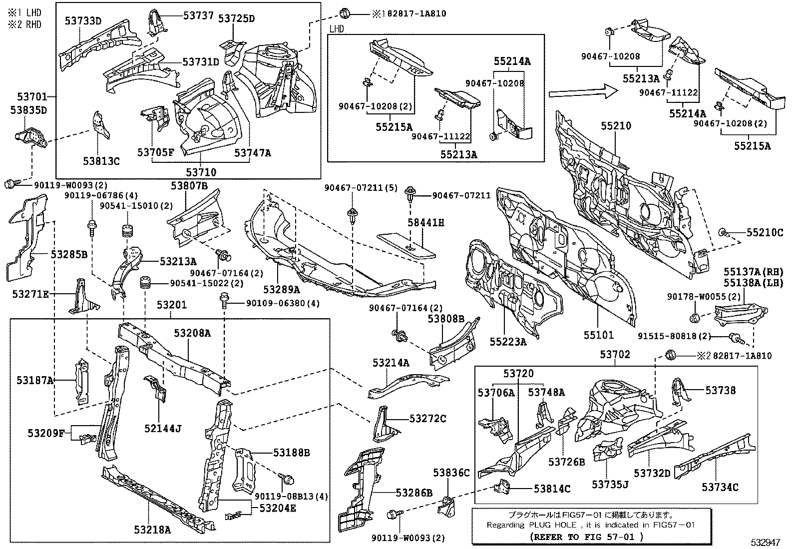 53187-02010 STAY, RADIATOR SUPPORT, RH product image