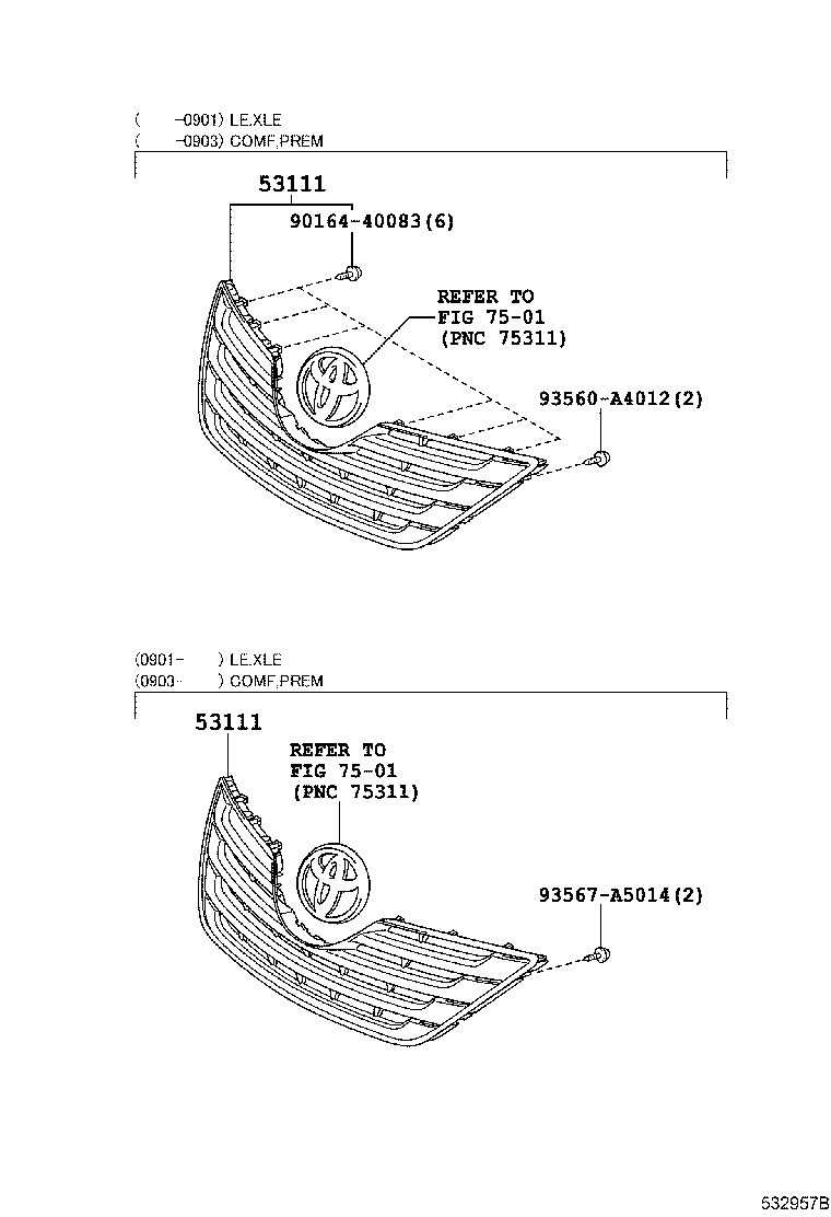 53101-33290 GRILLE, RADIATOR product image