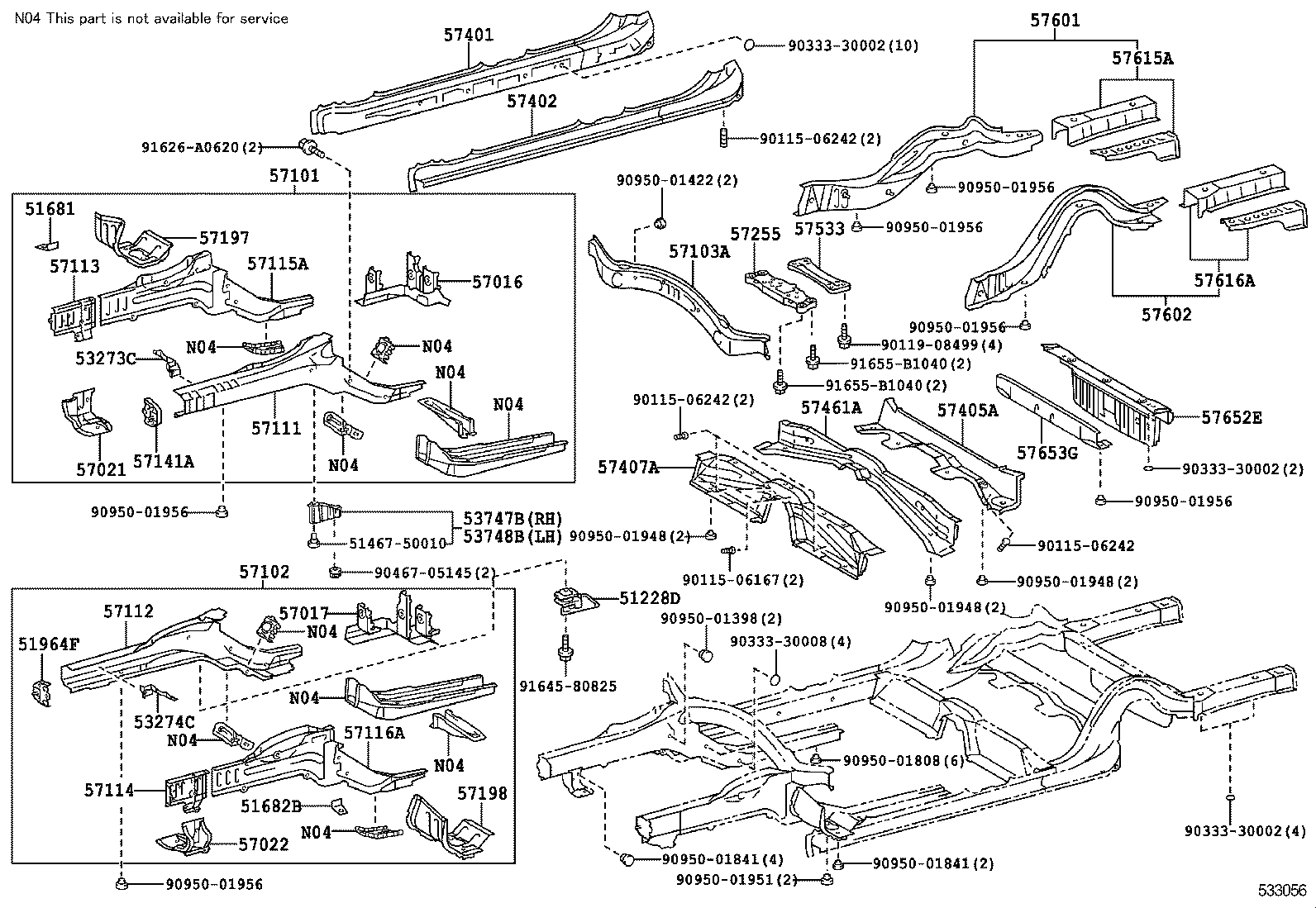 51682-50040 BRACKET, FLEXIBLE HOSE, LH product image