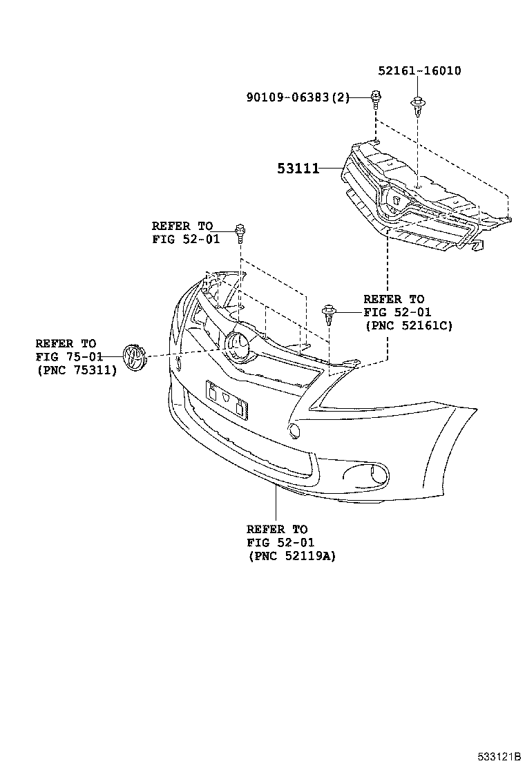 53111-12A00 GRILLE, RADIATOR product image