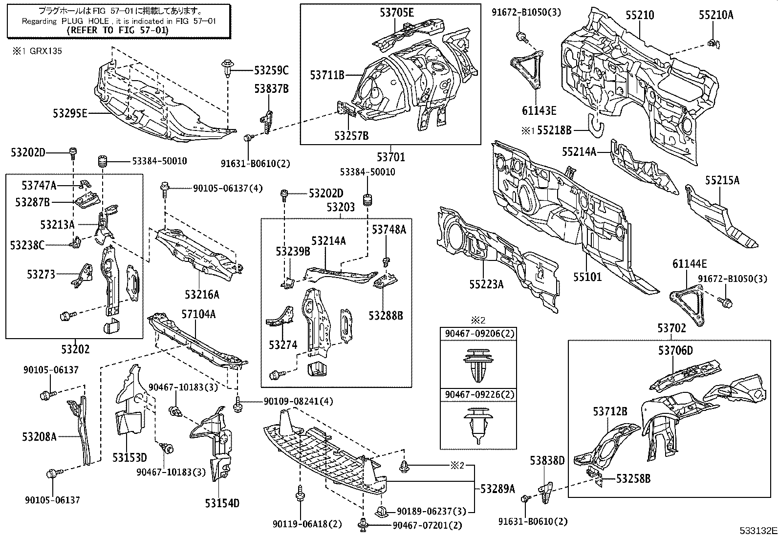 53701-22835 APRON SUB-ASSY, FRONT FENDER, RH product image