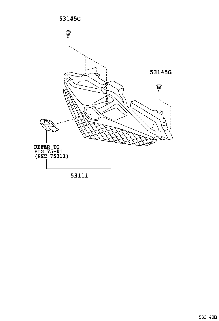 53101-52220 GRILLE, RADIATOR product image