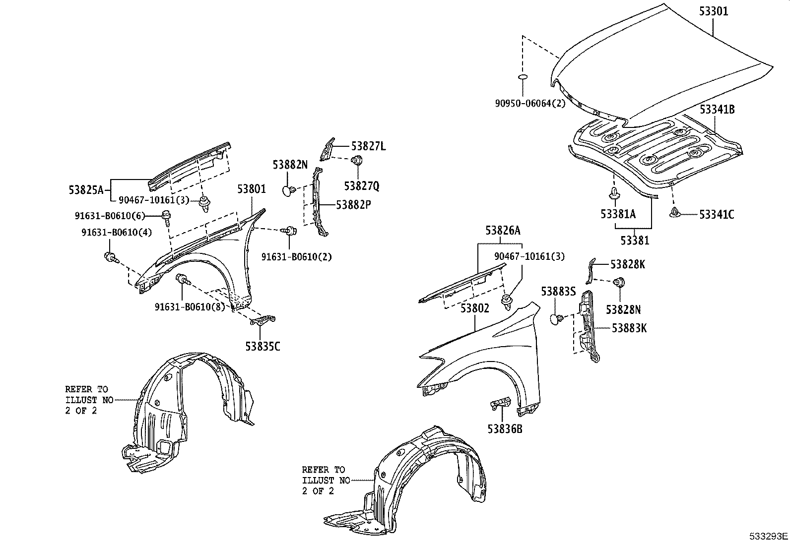 53811-30A70 FENDER SUB-ASSY, FRONT RH product image