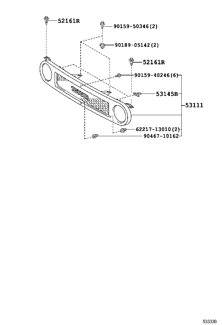 53100-35B10 GRILLE, RADIATOR product image