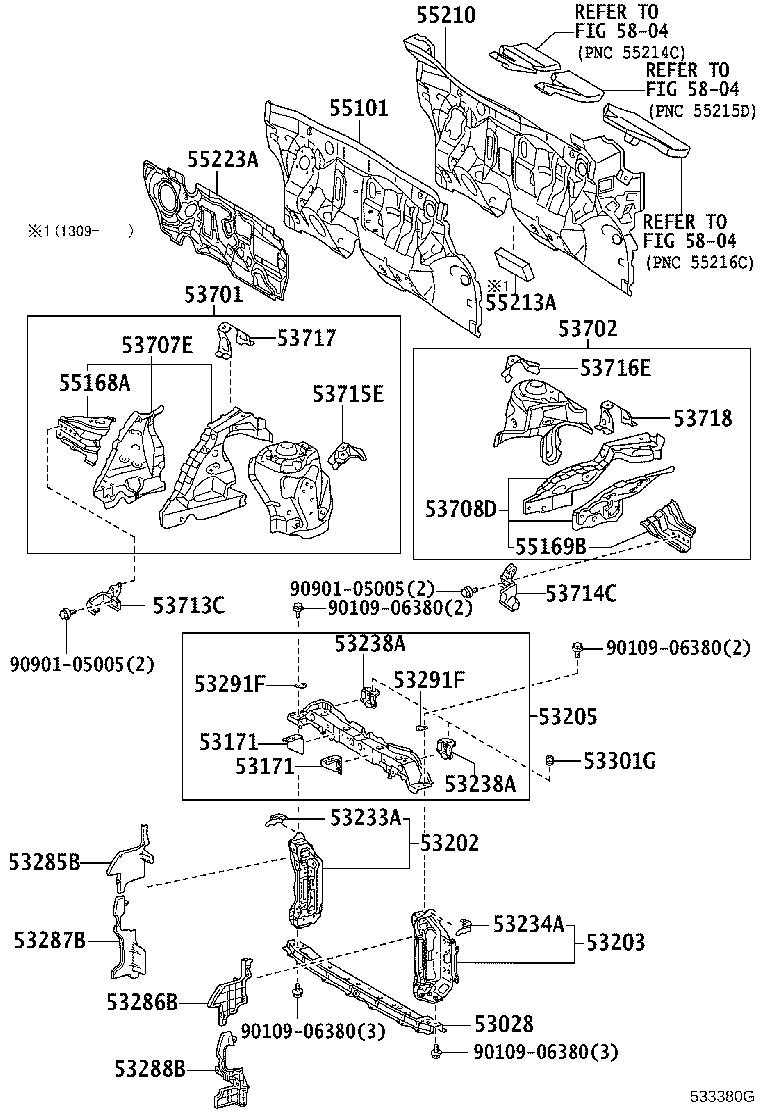 16593-21060 GUIDE, RADIATOR AIR, NO.1 RH product image