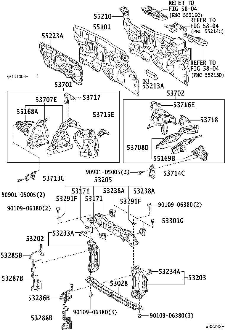 53707-52060 APRON SUB-ASSY, FENDER SIDE, RH product image