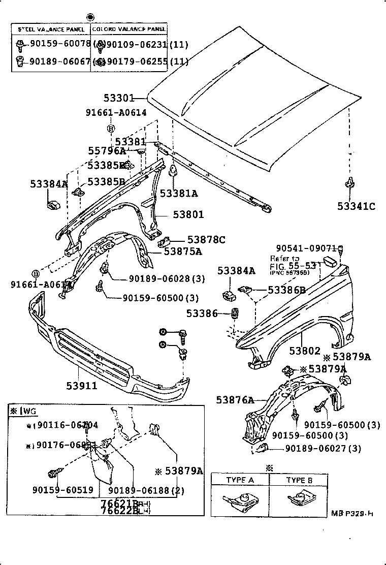 53811-04040 FENDER SUB-ASSY, FRONT RH product image