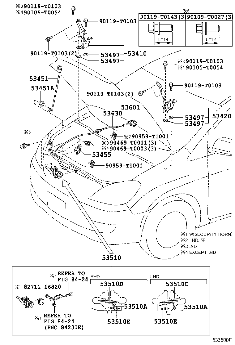53455-0K040 CLAMP, HOOD SUPPORT ROD product image