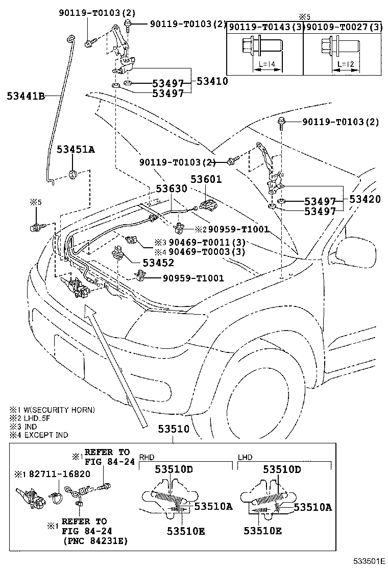 53510-0K850 LOCK ASSY, HOOD product image
