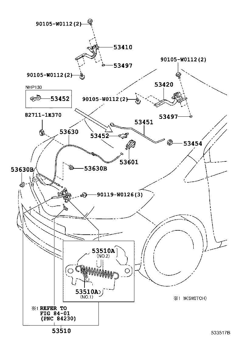 53510-0D290 LOCK ASSY, HOOD product image