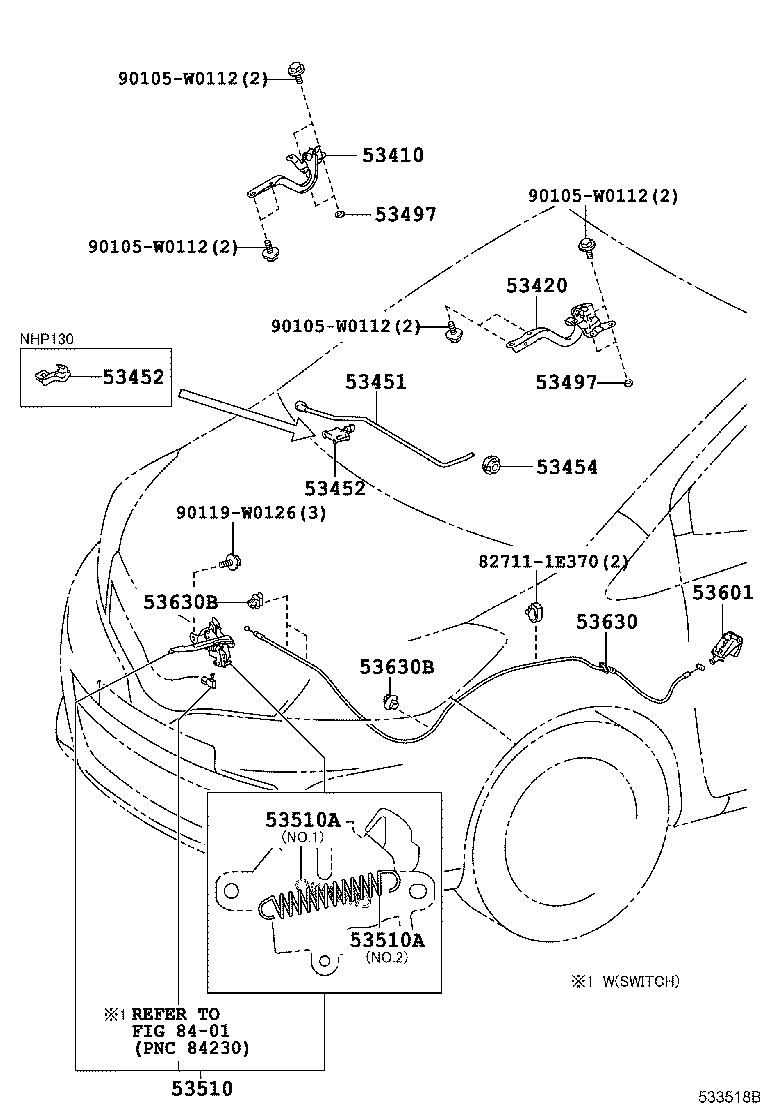 53510-0D290 LOCK ASSY, HOOD product image