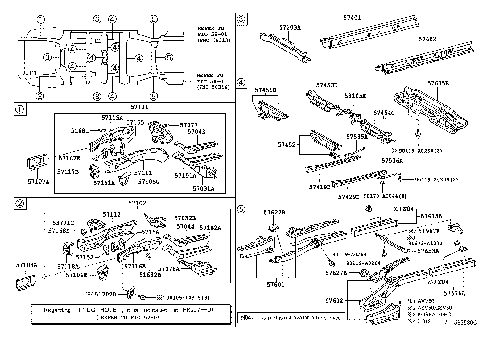 Toyota 51702-06010 BRACKET SUB-ASSY, BODY SUPPORT, LH