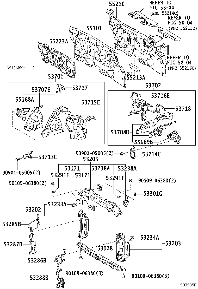 53707-52060 APRON SUB-ASSY, FENDER SIDE, RH product image
