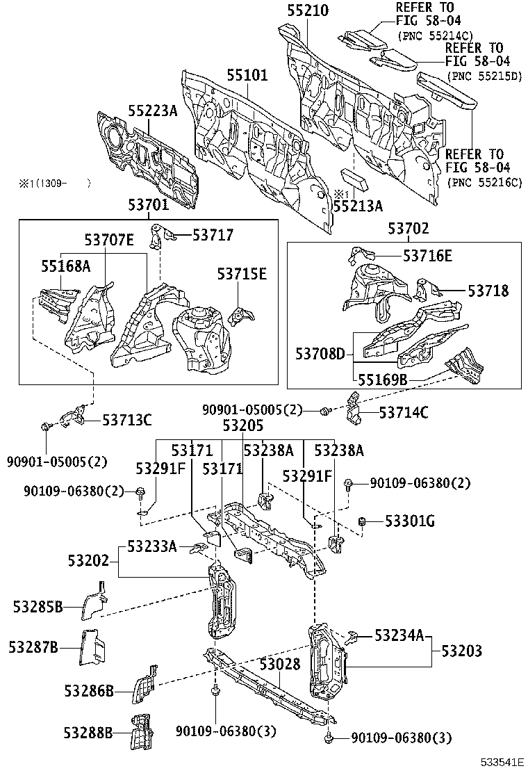 53287-52140 EXTENSION, RADIATOR SUPPORT, RH product image