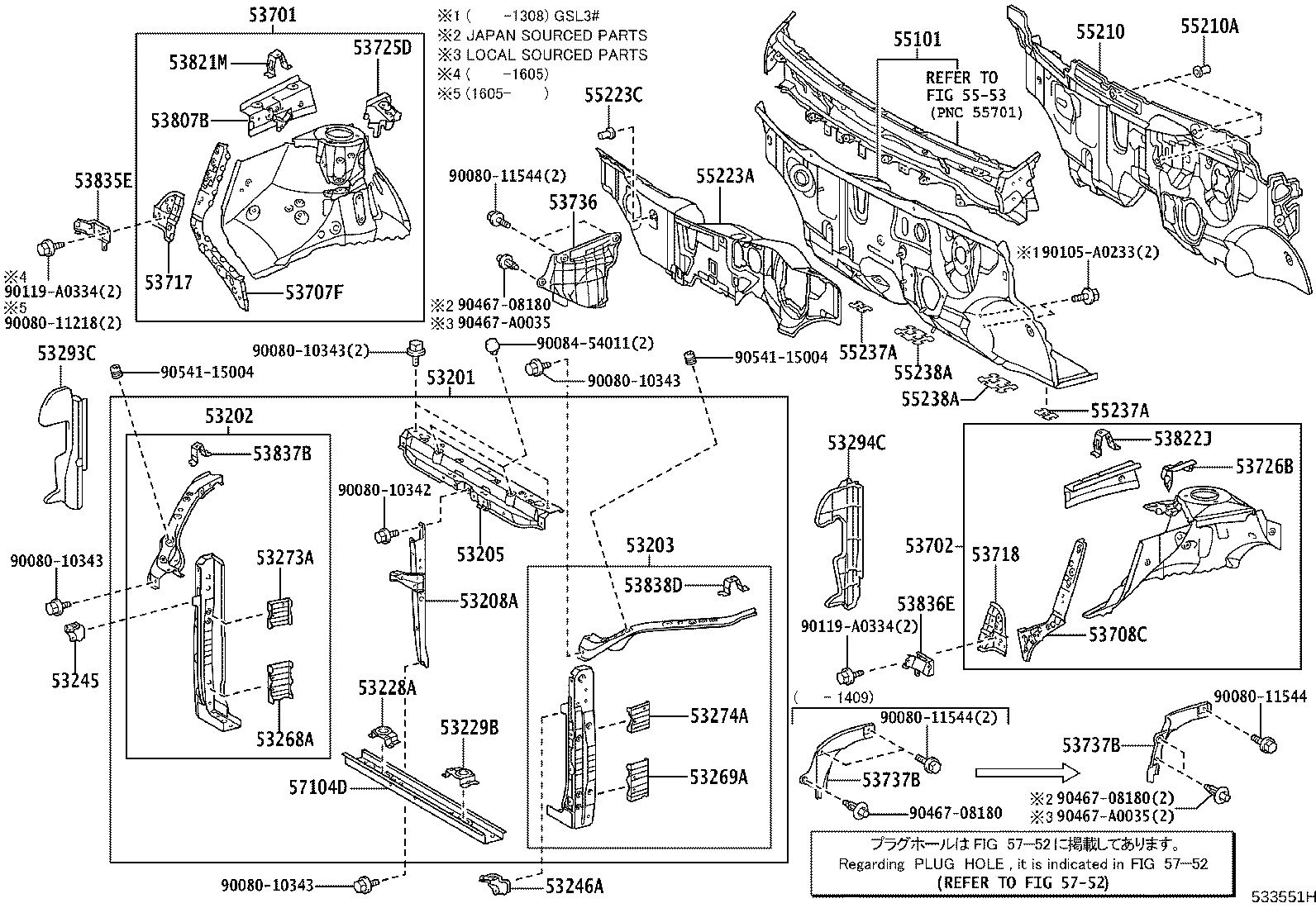 53245-08030 BRACKET, HEADLAMP, RH product image