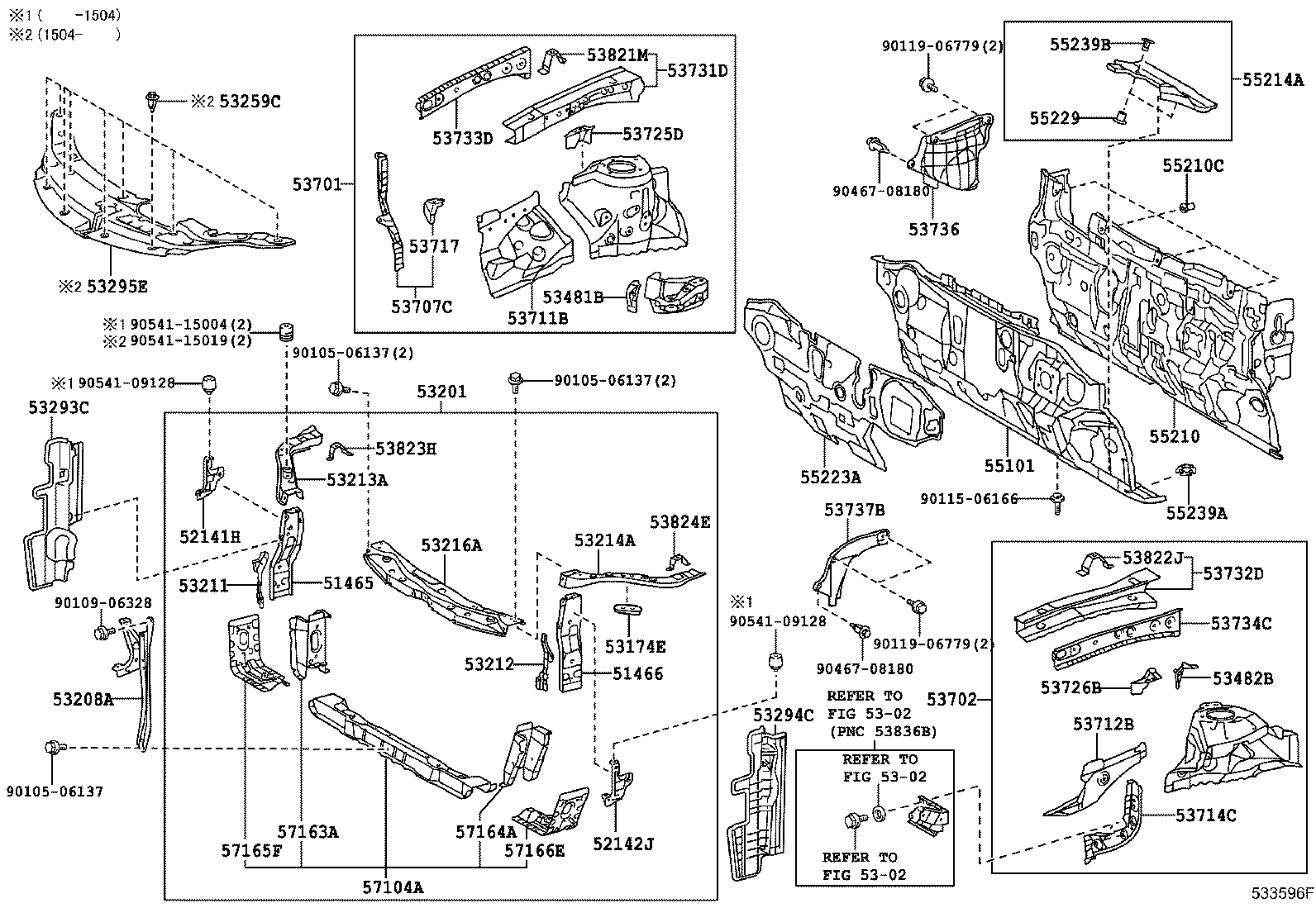 53701-06240 APRON SUB-ASSY, FRONT FENDER, RH product image