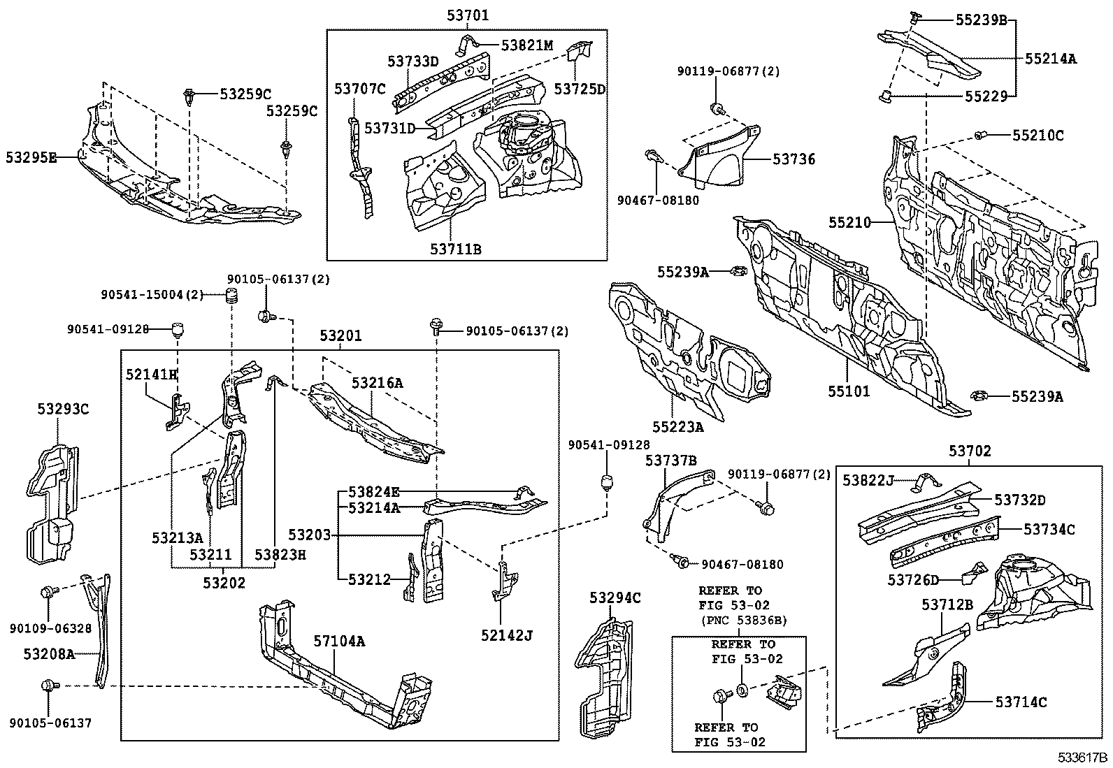 53701-06200 APRON SUB-ASSY, FRONT FENDER, RH product image