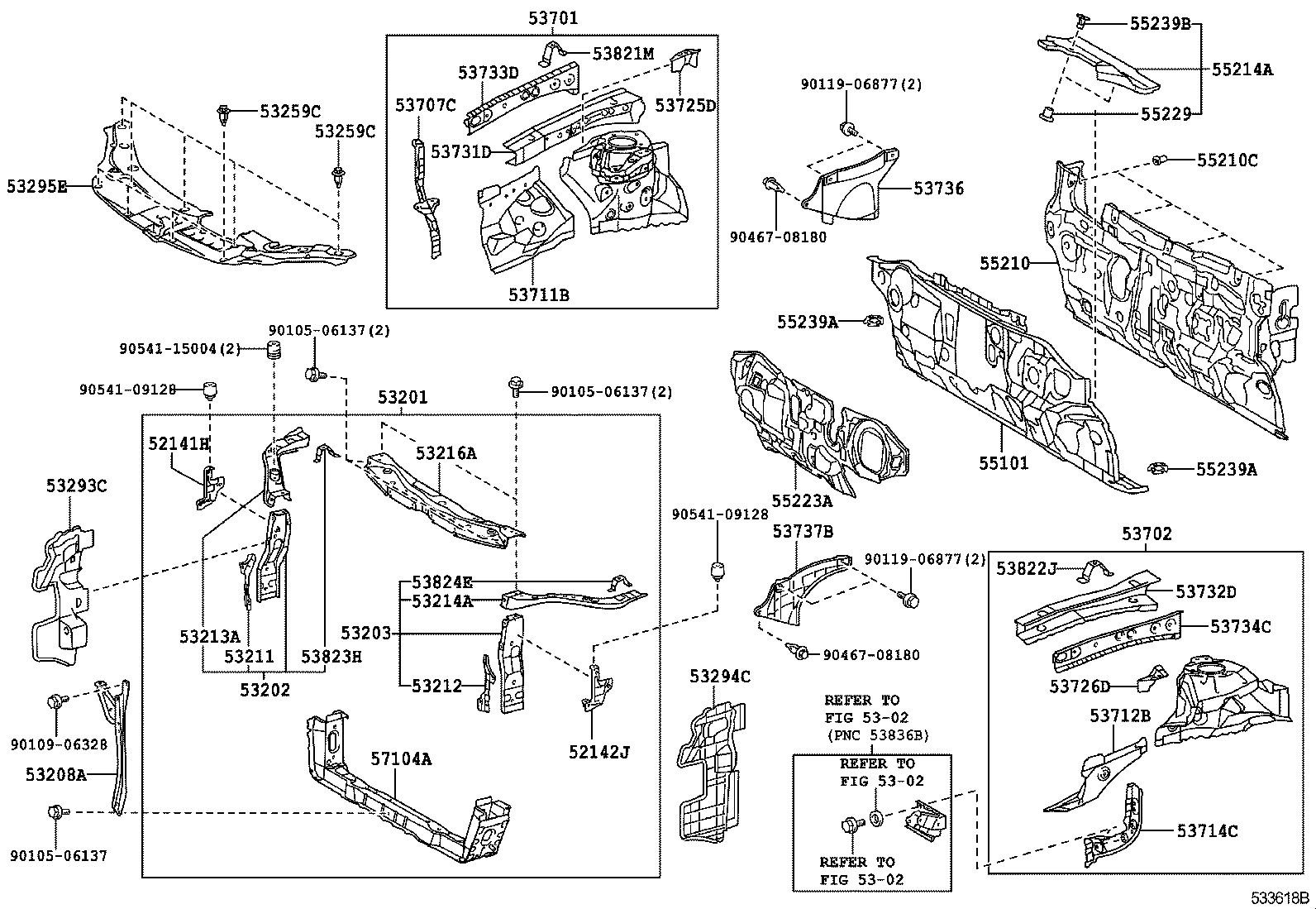 53701-06200 APRON SUB-ASSY, FRONT FENDER, RH product image