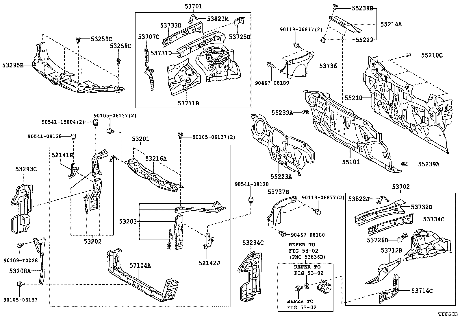 53701-06200 APRON SUB-ASSY, FRONT FENDER, RH product image