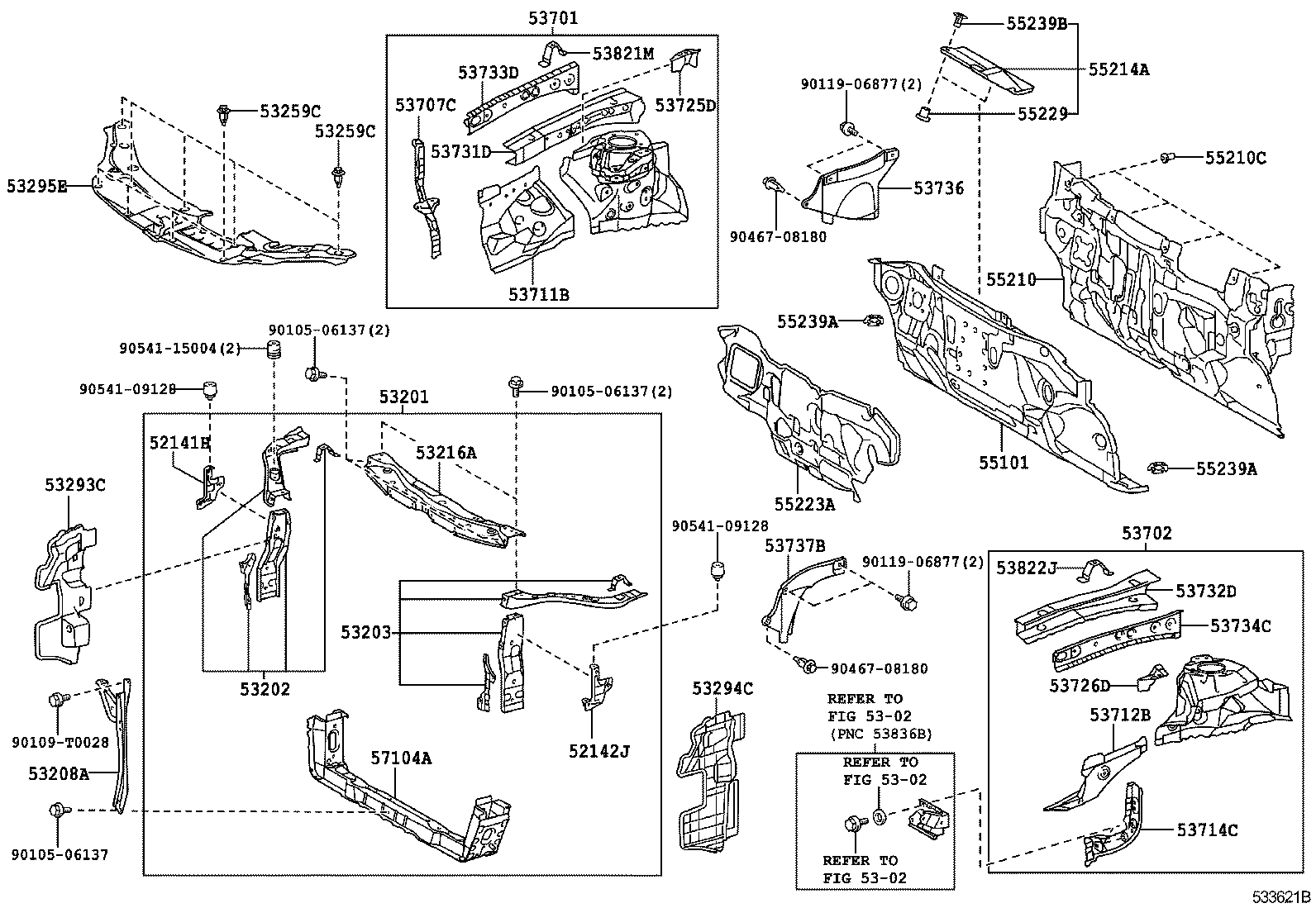 53701-06200 APRON SUB-ASSY, FRONT FENDER, RH product image