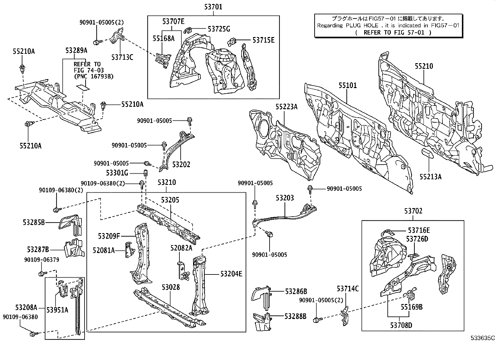 52082-52030 STAY SUB-ASSY, FRONT BUMPER, LH product image