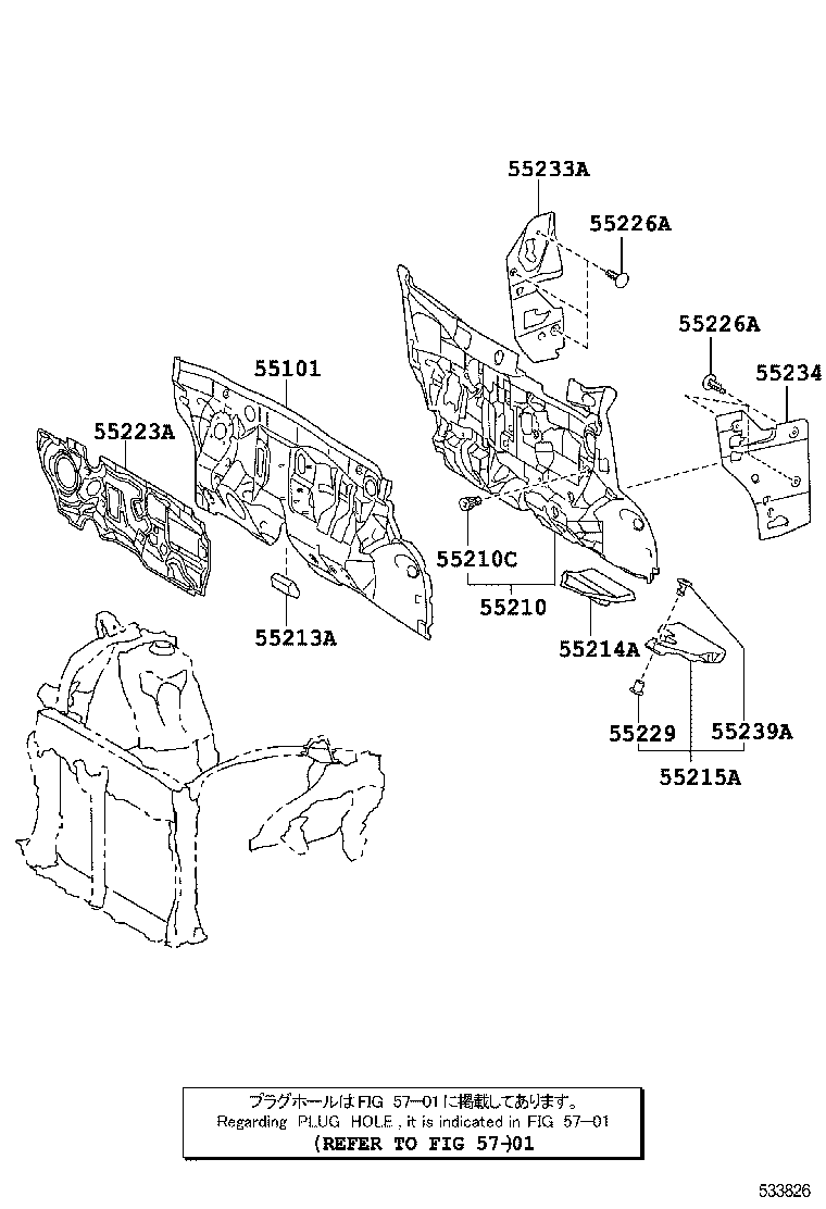 53285-52440 SEAL, RADIATOR SIDE AIR, NO.1 product image