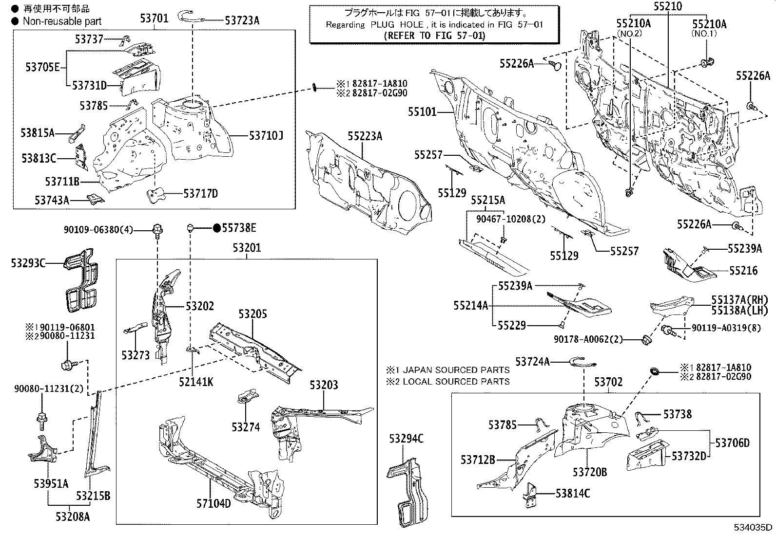 Toyota 52141-02150 BRACKET, FRONT ENERGY ABSORBER MOUNTING, RH