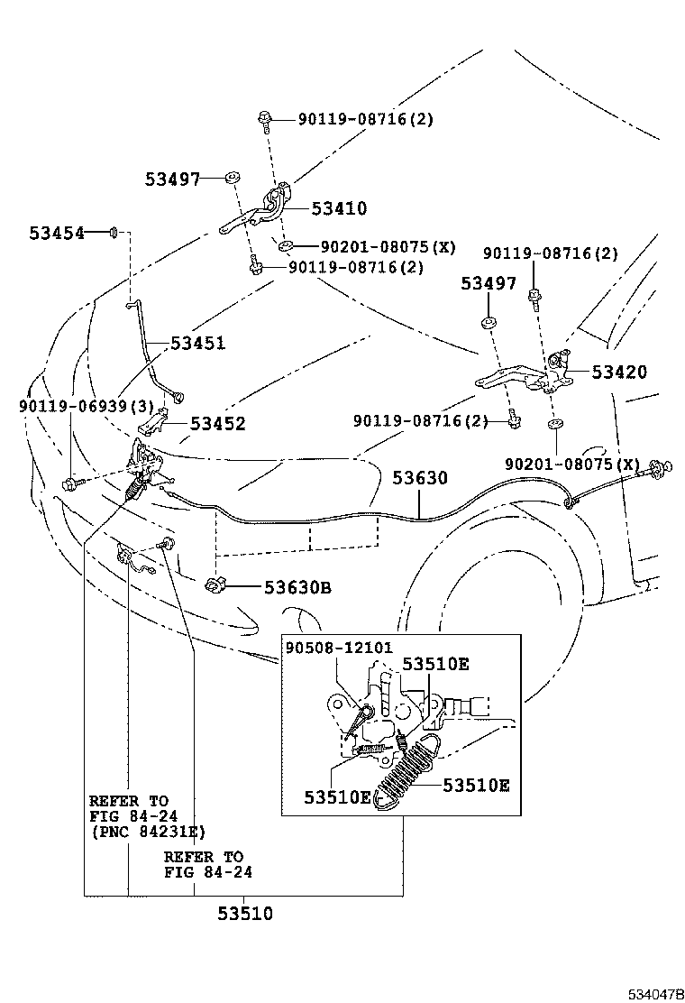 53510-0D280 LOCK ASSY, HOOD product image