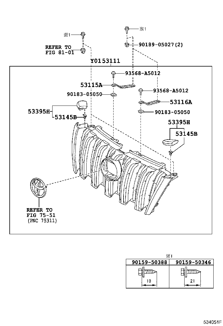 53101-60935 GRILLE, RADIATOR product image