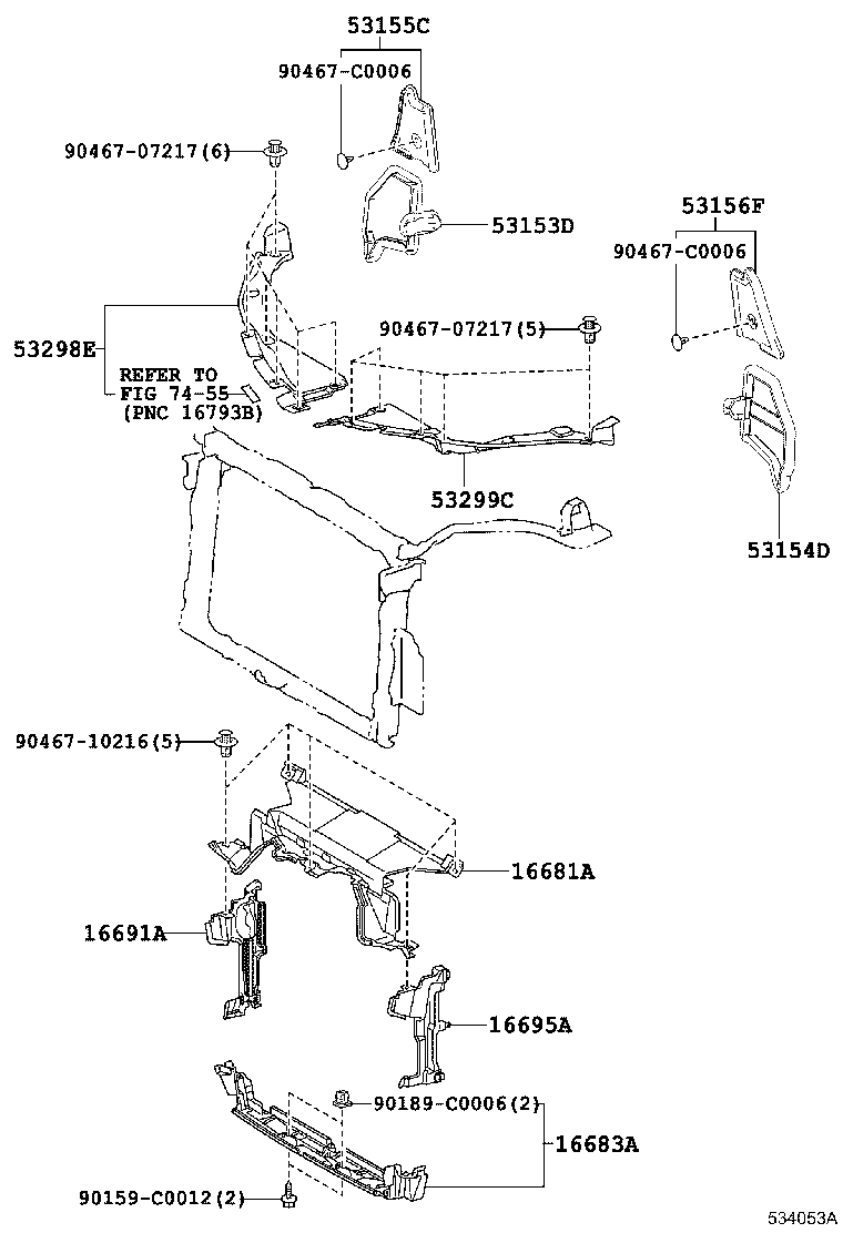 53701-0R050 APRON SUB-ASSY, FRONT FENDER, RH product image