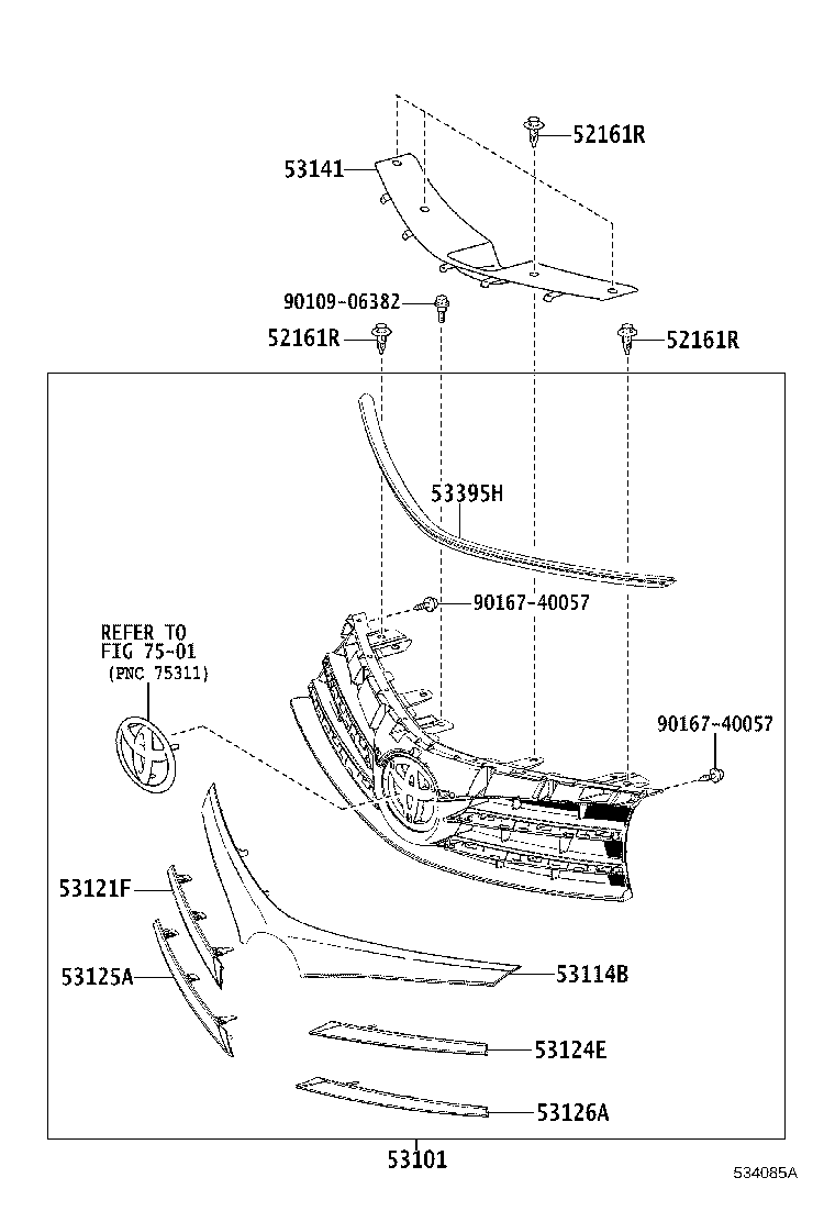 53141-02110 COVER, RADIATOR product image