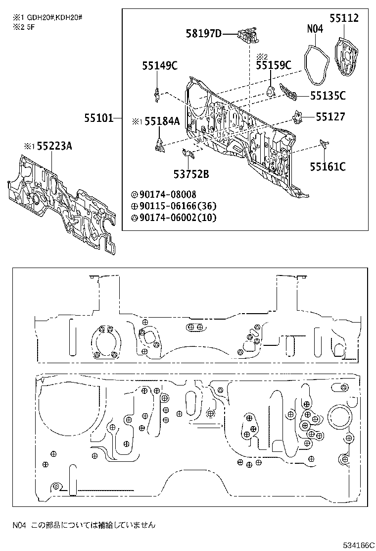 55015-26850 PANEL SUB-ASSY, DASH product image