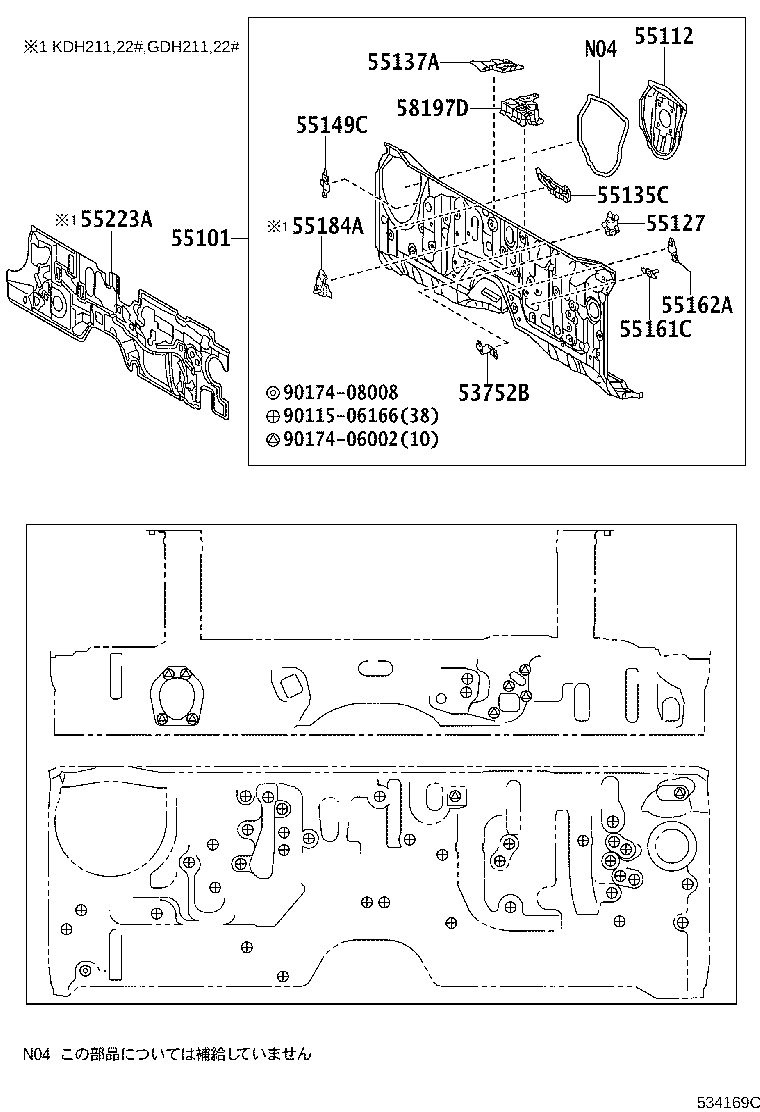 55015-26850 PANEL SUB-ASSY, DASH product image